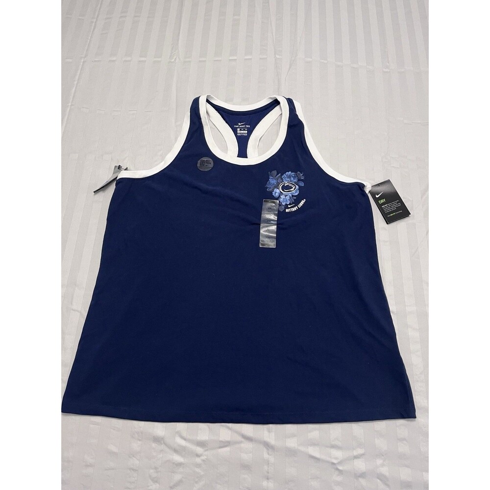 Nike Penn State Nittany Lions Womens Racerback Tank Top Navy XXL NWT Dri FIT